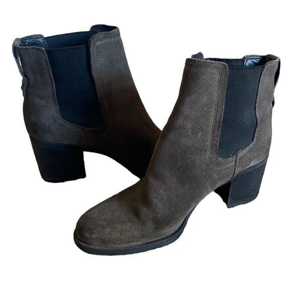 Sam Edelman Women's Gray Chunk Heel Chelsea Boots Size 7.5 - Picture 4 of 7